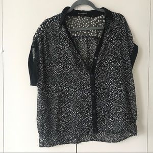 Express dot button down shirt